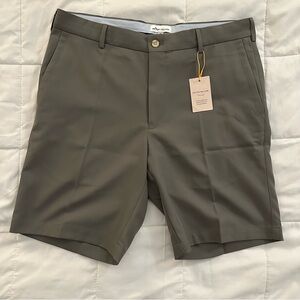 Peter Millar Men's Flat Front Shorts - Olive